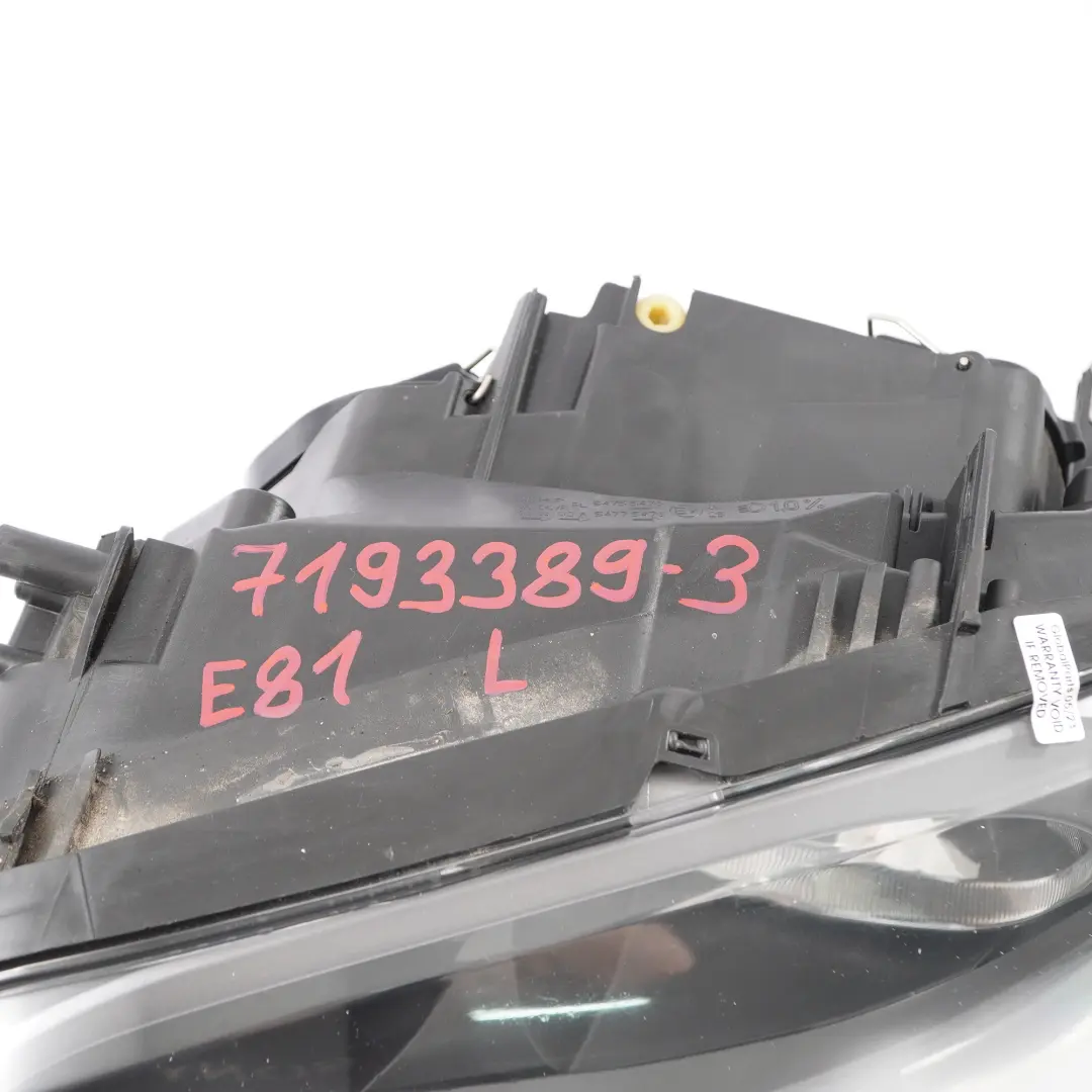 Headlight Headlamp Front Lamp Left N/S to BMW 1 Series E81 E82 E87 LCI E88 with Part number 7193389 BMW 1 Series E81 E82 E87 LCI E88 Headlight Headlamp Front Lamp Left N/S - SKU rhd-7193389-3 - Part number 7193389