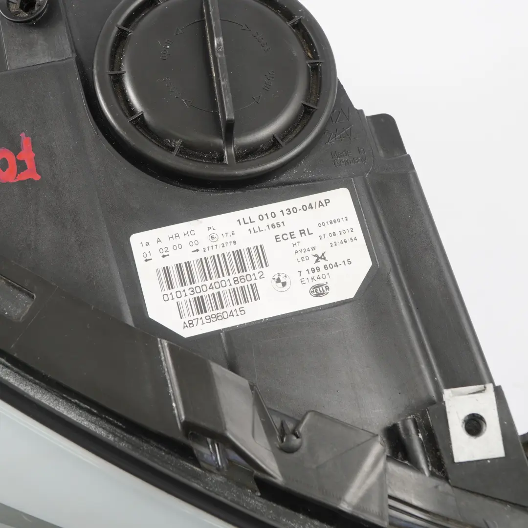 Headlight Headlamp Lamp Light Front Right O/S Driver to BMW 5 Series F07 GT with Part number 7199604 BMW 5 Series F07 GT Headlight Headlamp Lamp Light Front Right O/S Driver - SKU rhd-7199604 - Part number 7199604