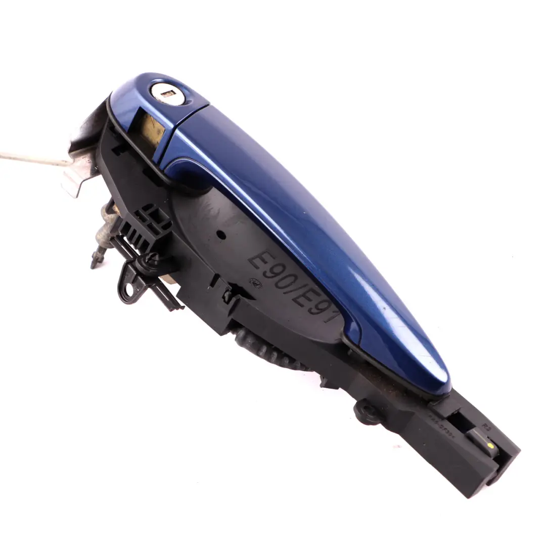 Front Grab Outside Door Handle Right O/S Le Mans Blau Blue Metallic to BMW 3 E90 with Part number 7199838 BMW 3 E90 Front Grab Outside Door Handle Right O/S Le Mans Blau Blue Metallic - SKU rhd-7199838-LMB - Part number 7199838