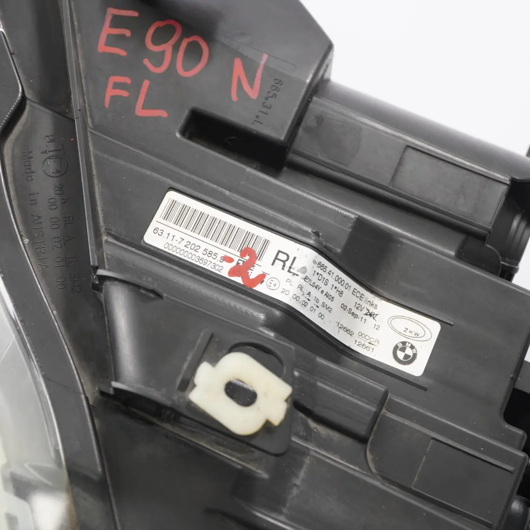 Bi-Xenon Headlight Lamp Light Front Left N/S 7202585 to BMW E90 E91 LCI with Part number 7240249 BMW E90 E91 LCI Bi-Xenon Headlight Lamp Light Front Left N/S 7202585 - SKU rhd-7202585-2 - Part number 7240249