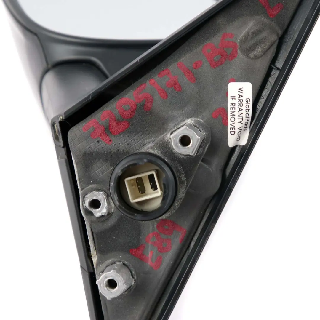 BMW Z4 Series E89 Heated Left Wing Mirror N/S Black Sapphire Metallic - 472 - SKU rhd-7205171-BS - Part number 7205171