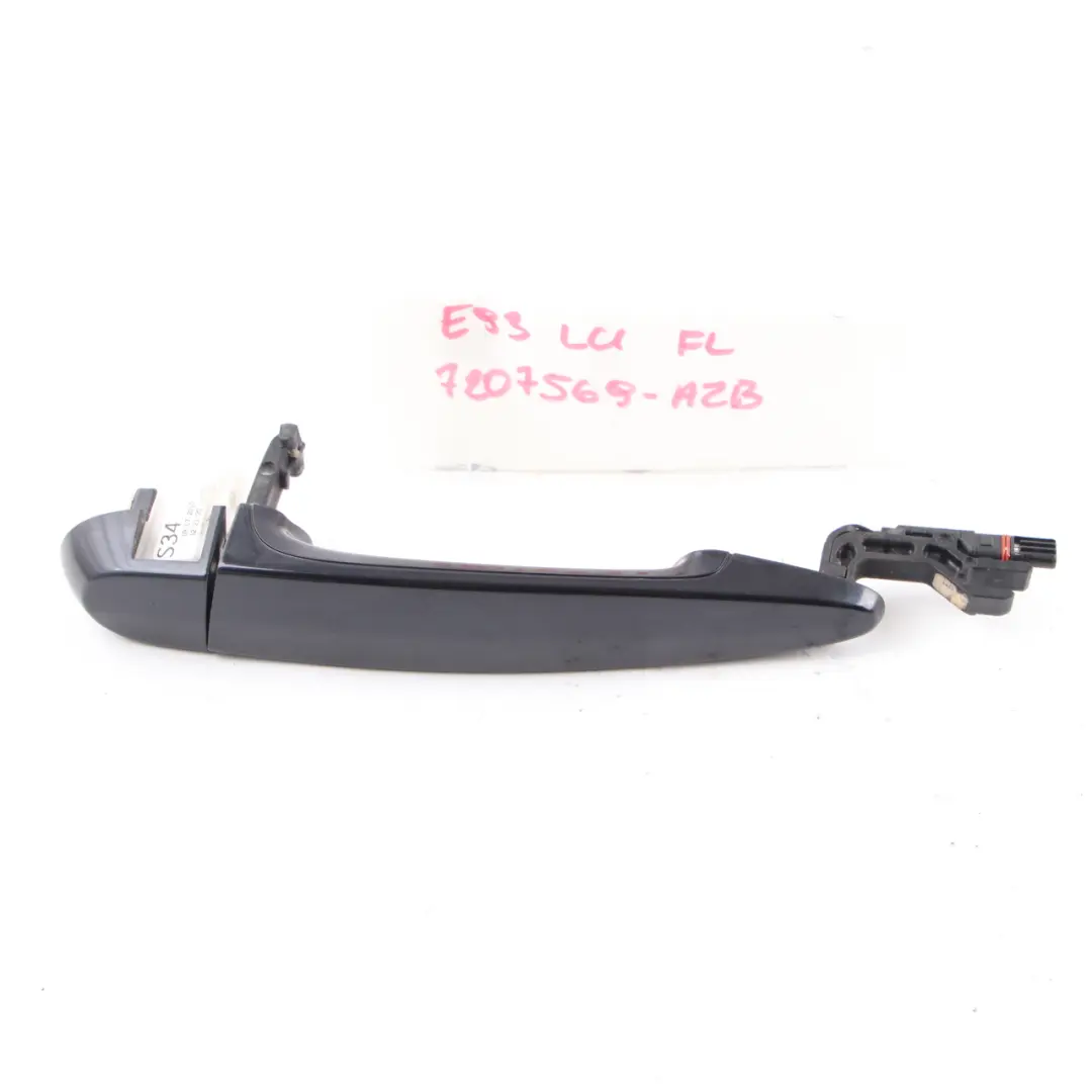 BMW E93 Grab Handle Front Door Left N/S Comfort Access Azurit Black Metallic S34 - SKU rhd-7207569-AZB - Part number 7207569