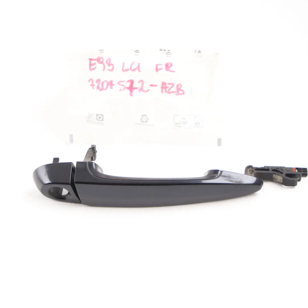 Grab Handle Front Door Right O/S Comfort Access Azurit Black S34 to BMW E93 with Part number 7207572 BMW E93 Grab Handle Front Door Right O/S Comfort Access Azurit Black S34 - SKU rhd-7207572-AZB - Part number 7207572