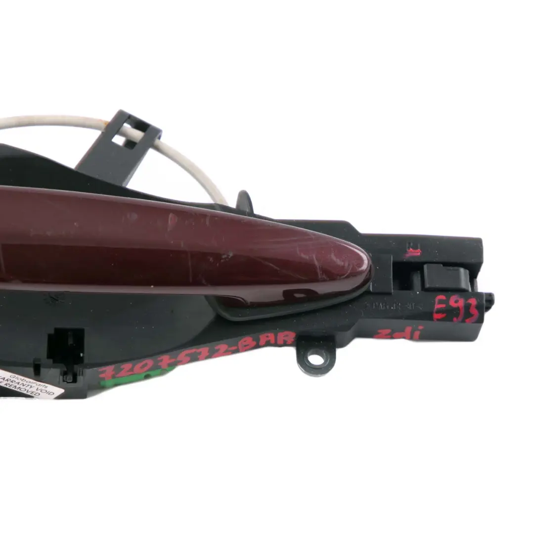  Grab Handle Door BMW E93 Complete Front Right O/S Comfort Access Barberarot Red - SKU rhd-7207572-BAR - Part number 7207572