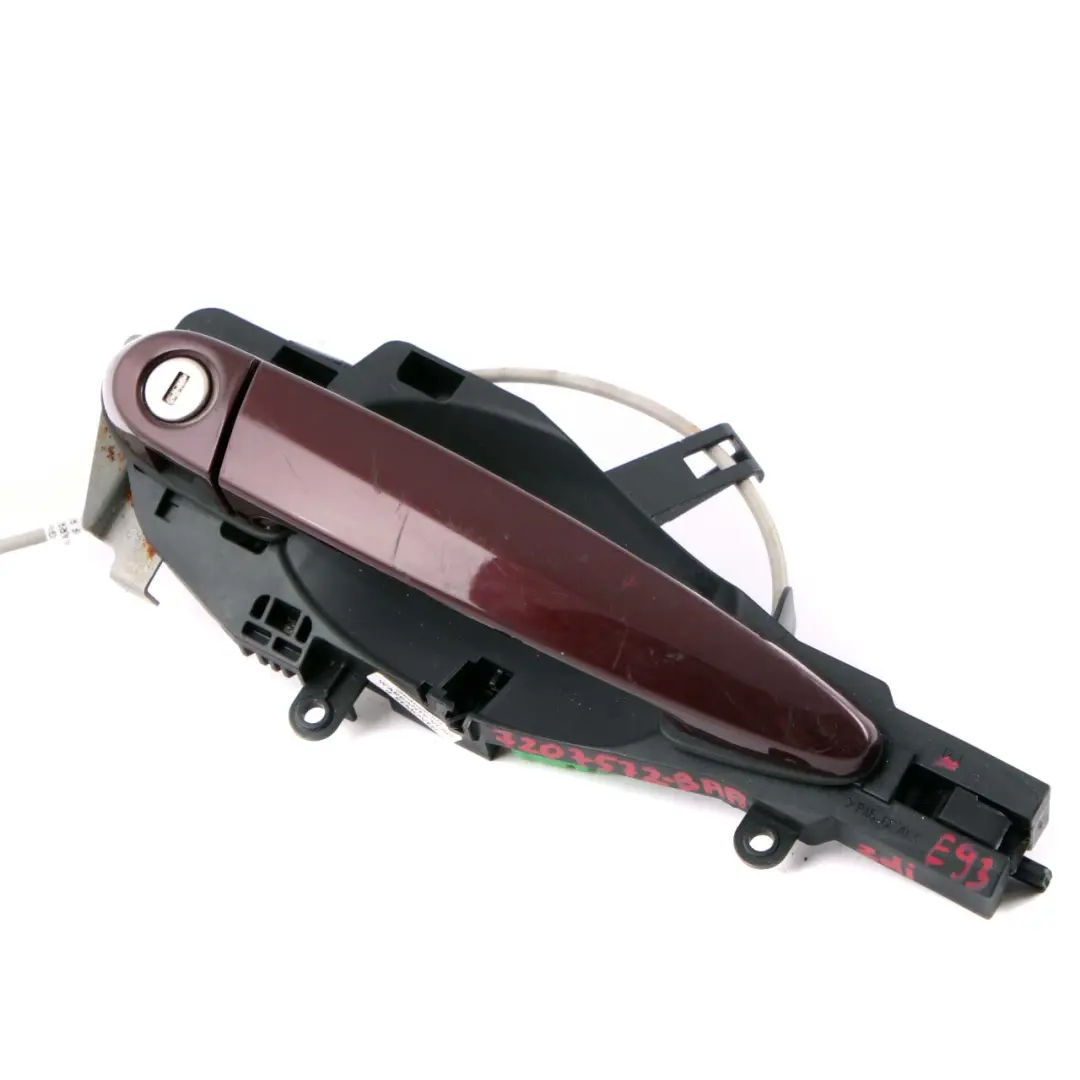  Grab Handle Door BMW E93 Complete Front Right O/S Comfort Access Barberarot Red - SKU rhd-7207572-BAR - Part number 7207572