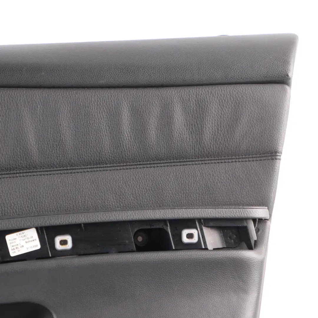 Front Right O/S Door Card Lateral Lining Black Leather to BMW E90 E91 with Part number 7217544 BMW E90 E91 Front Right O/S Door Card Lateral Lining Black Leather - SKU rhd-7217544-1 - Part number 7217544