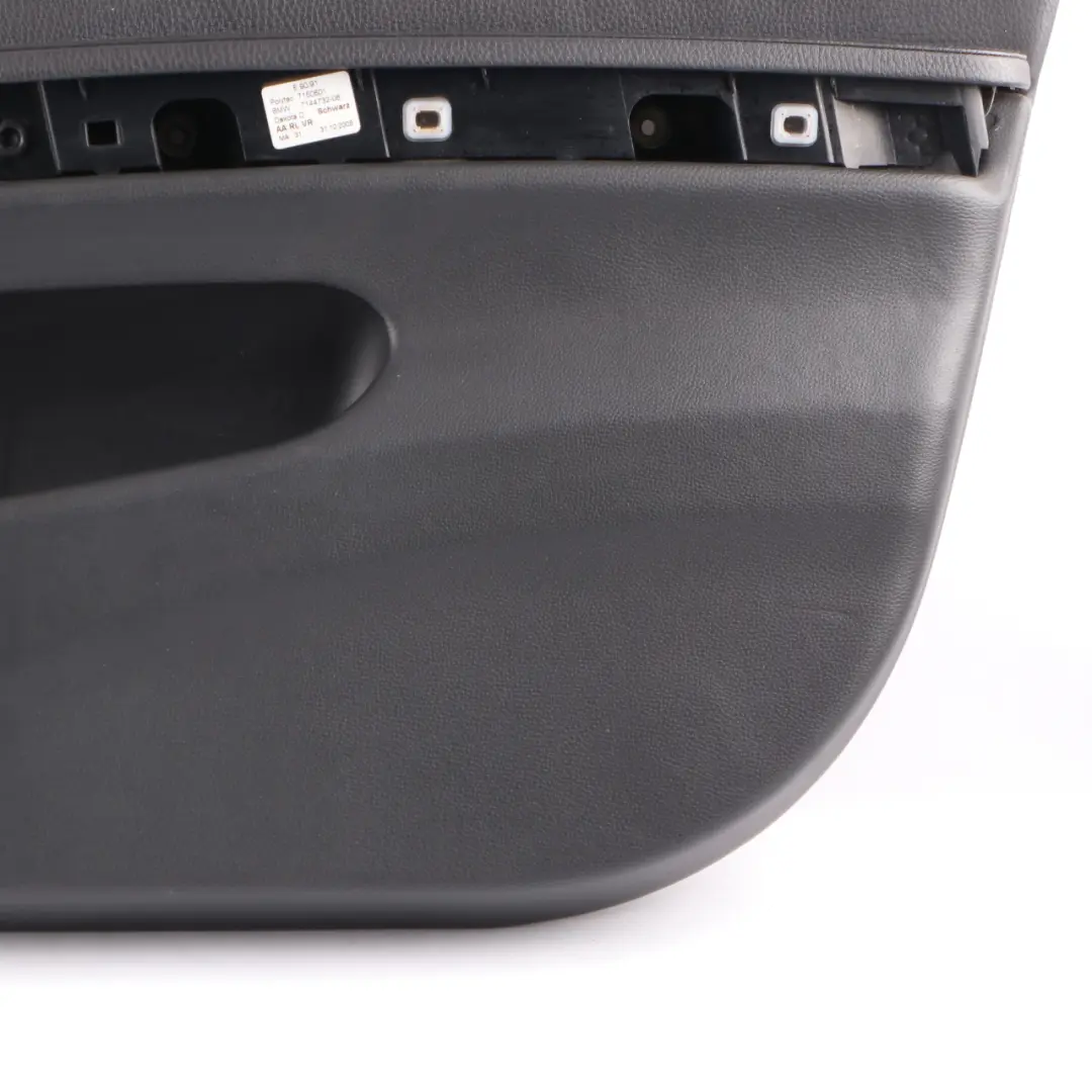 Front Right O/S Door Card Lateral Lining Black Leather to BMW E90 E91 with Part number 7217544 BMW E90 E91 Front Right O/S Door Card Lateral Lining Black Leather - SKU rhd-7217544-1 - Part number 7217544