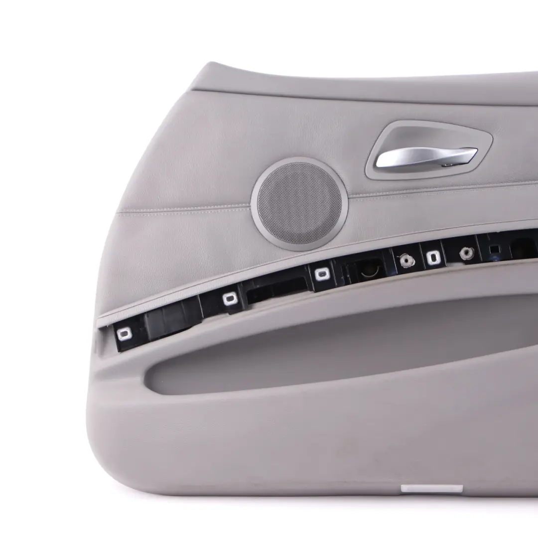 Grey Leather Front Right O/S Door Card Trim Panel to BMW 3 Series E90 E91 1 with Part number 7217548 BMW 3 Series E90 E91 1 Grey Leather Front Right O/S Door Card Trim Panel - SKU rhd-7217548-1 - Part number 7217548