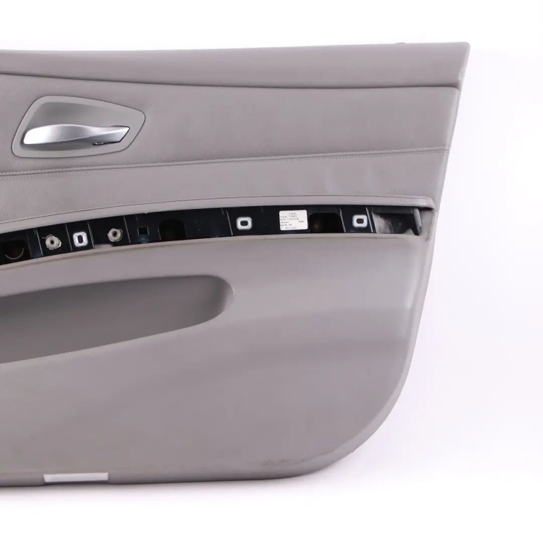 Grey Leather Front Right O/S Door Card Trim Panel to BMW 3 Series E90 E91 1 with Part number 7217548 BMW 3 Series E90 E91 1 Grey Leather Front Right O/S Door Card Trim Panel - SKU rhd-7217548-1 - Part number 7217548