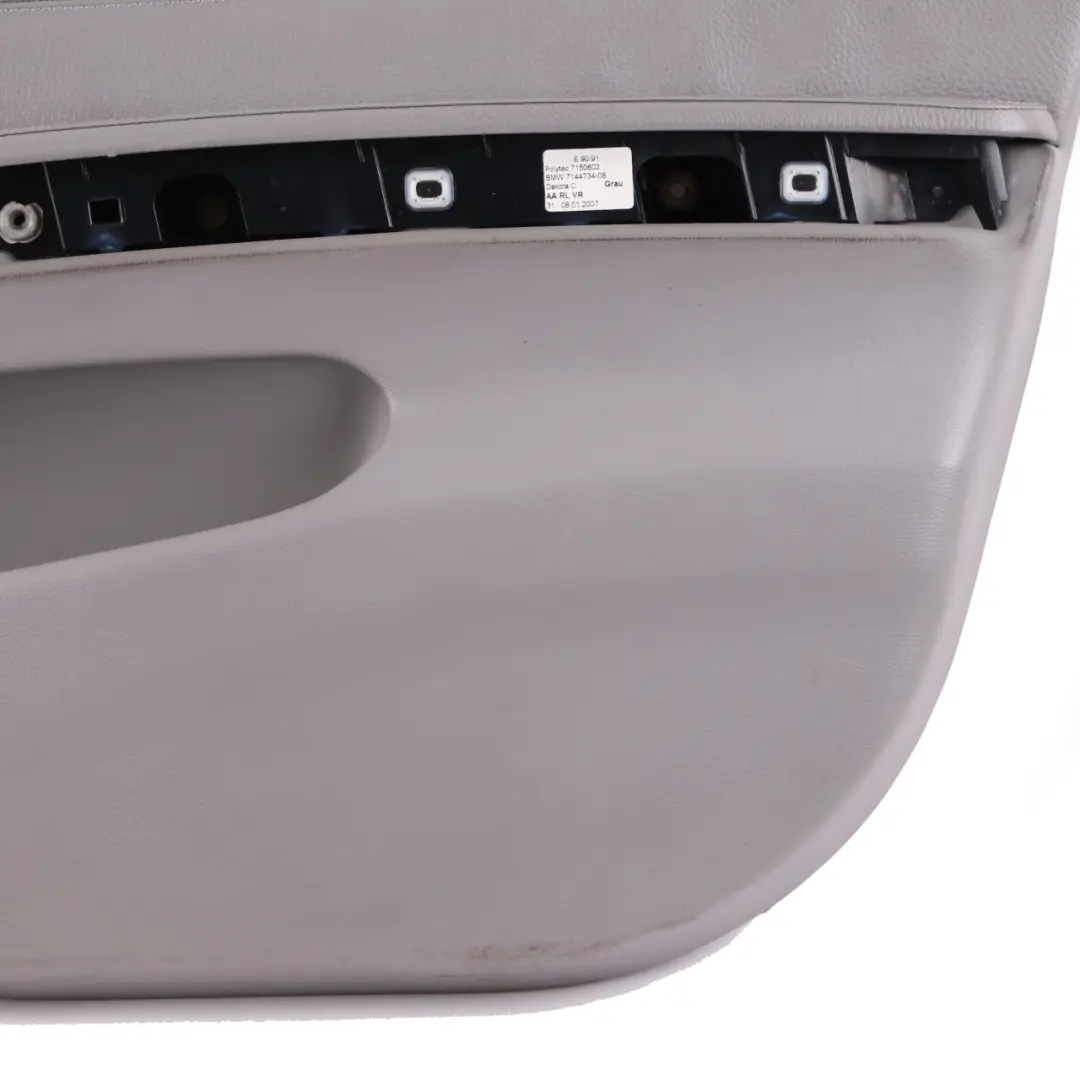 BMW 3 Series E90 E91 1 Grey Leather Front Right O/S Door Card Trim Panel - SKU rhd-7217548-1 - Part number 7217548