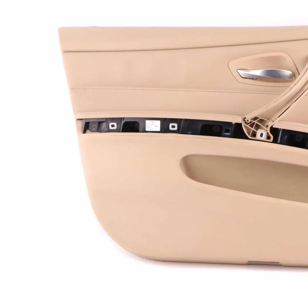 Door Card Front Left N/S Passenger Side Beige Door Trim Panel to BMW E90 E91 with Part number 7217551 BMW E90 E91 Door Card Front Left N/S Passenger Side Beige Door Trim Panel - SKU rhd-7217551 - Part number 7217551