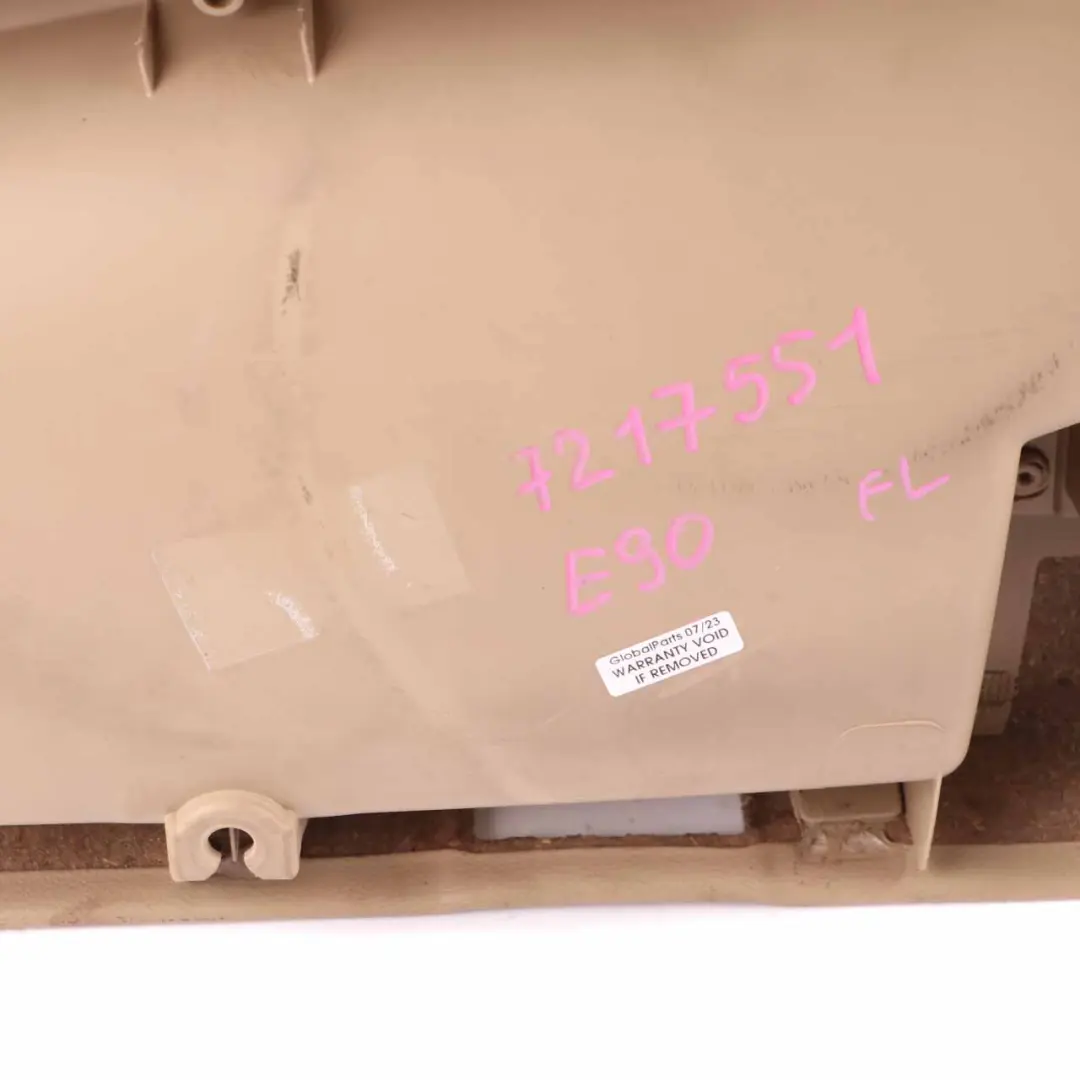Door Card Front Left N/S Passenger Side Beige Door Trim Panel to BMW E90 E91 with Part number 7217551 BMW E90 E91 Door Card Front Left N/S Passenger Side Beige Door Trim Panel - SKU rhd-7217551 - Part number 7217551