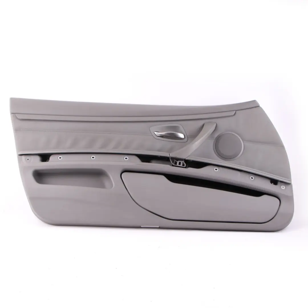 Front Left N/S Door Card Cover Trim Panel Lining Grey Leather to BMW 3 E92 E93 1 with Part number 7219043 BMW 3 E92 E93 1 Front Left N/S Door Card Cover Trim Panel Lining Grey Leather - SKU rhd-7219043-1 - Part number 7219043