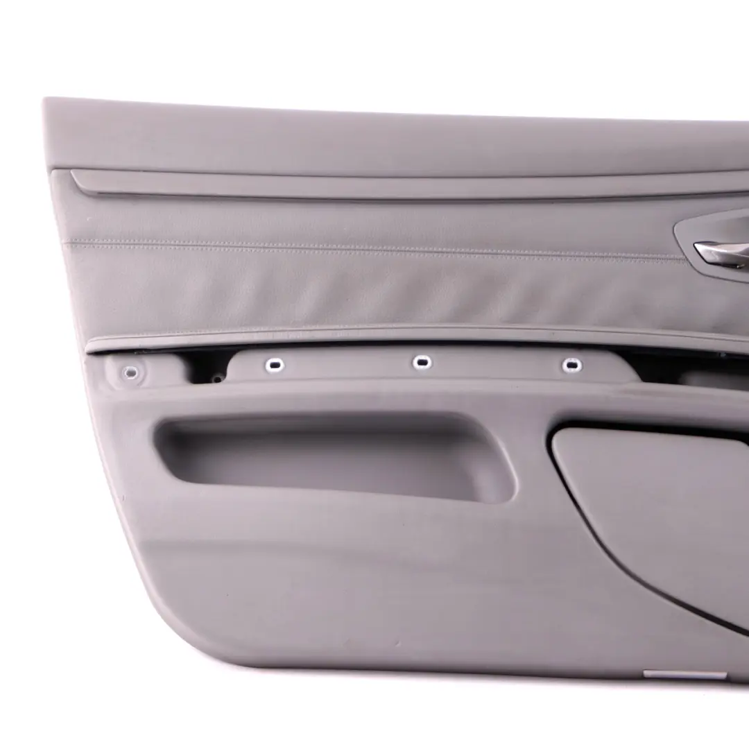 Front Left N/S Door Card Cover Trim Panel Lining Grey Leather to BMW 3 E92 E93 1 with Part number 7219043 BMW 3 E92 E93 1 Front Left N/S Door Card Cover Trim Panel Lining Grey Leather - SKU rhd-7219043-1 - Part number 7219043