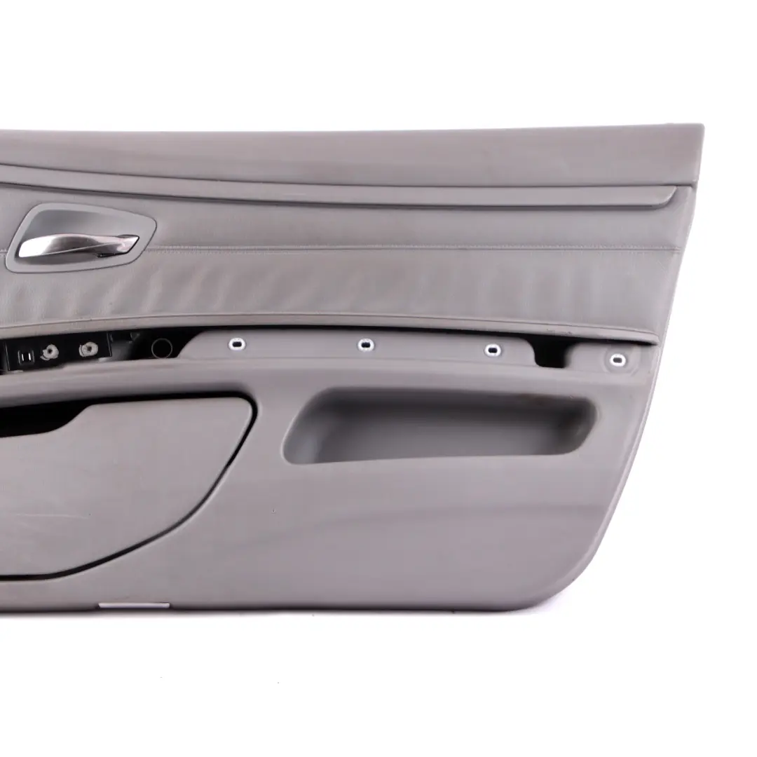 Front Right O/S Door Card Cover Trim Panel Lining Grey Leather to BMW 3 E92 E93 1 with Part number 7219044 BMW 3 E92 E93 1 Front Right O/S Door Card Cover Trim Panel Lining Grey Leather - SKU rhd-7219044-1 - Part number 7219044