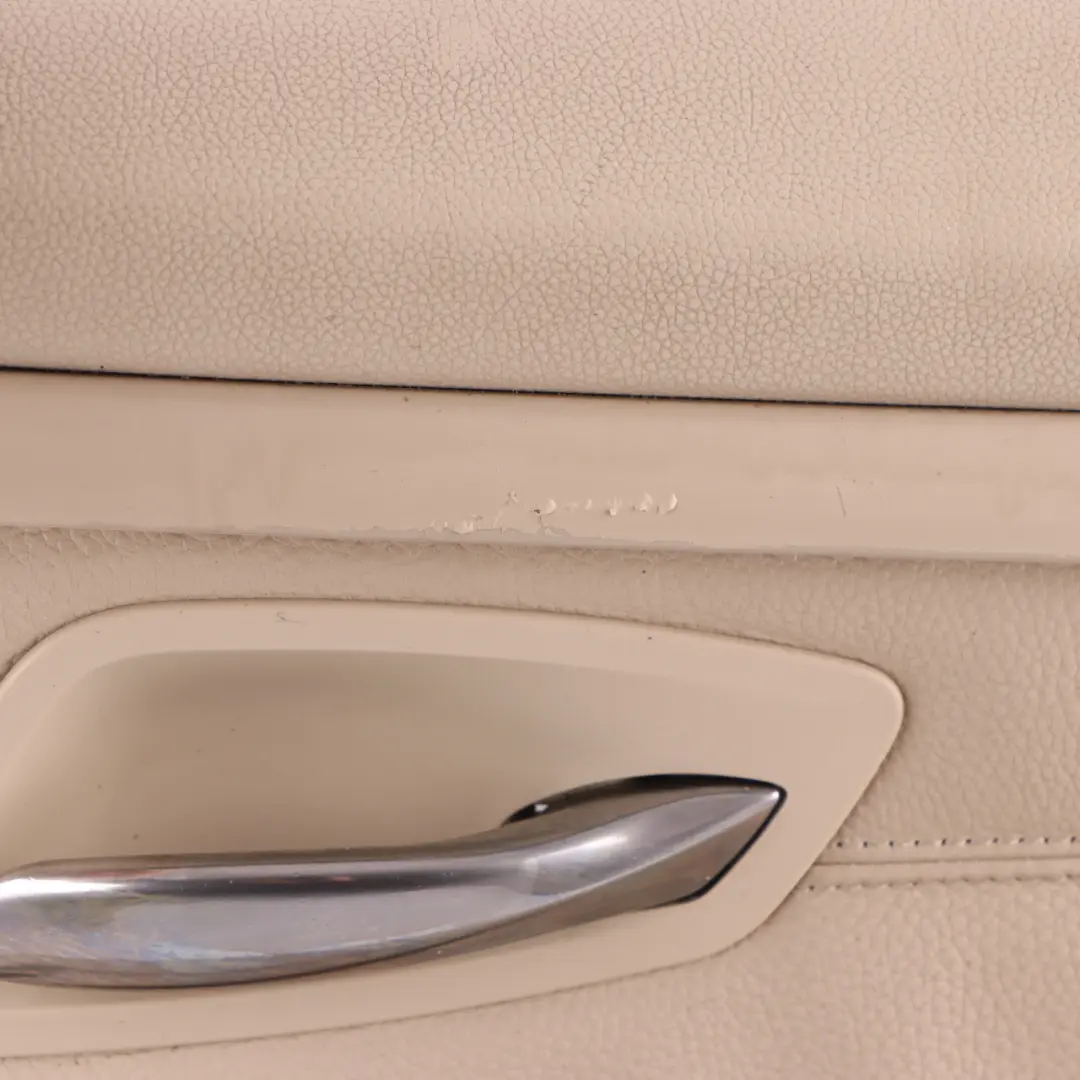 Front Right O/S Door Card Lining Leather Cream Beige to BMW E92 E93 with Part number 7219048 BMW E92 E93 Front Right O/S Door Card Lining Leather Cream Beige - SKU rhd-7219048-1 - Part number 7219048