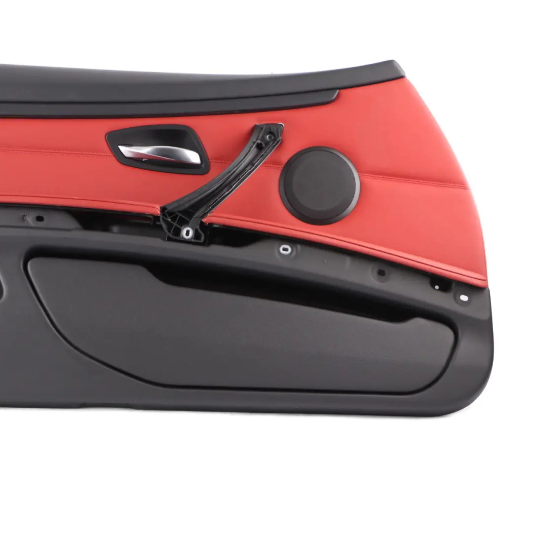Door Card Front Left N/S Cover Trim Panel Lining Red Leather to BMW E92 E93 with Part number 7219051 BMW E92 E93 Door Card Front Left N/S Cover Trim Panel Lining Red Leather - SKU rhd-7219051-1 - Part number 7219051