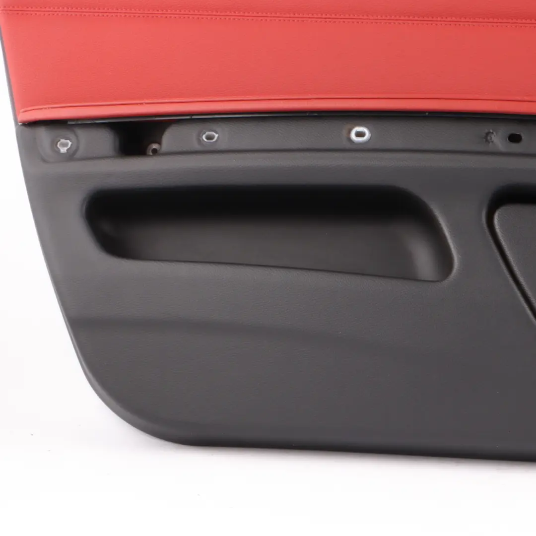Door Card Front Left N/S Cover Trim Panel Lining Red Leather to BMW E92 E93 with Part number 7219051 BMW E92 E93 Door Card Front Left N/S Cover Trim Panel Lining Red Leather - SKU rhd-7219051-1 - Part number 7219051