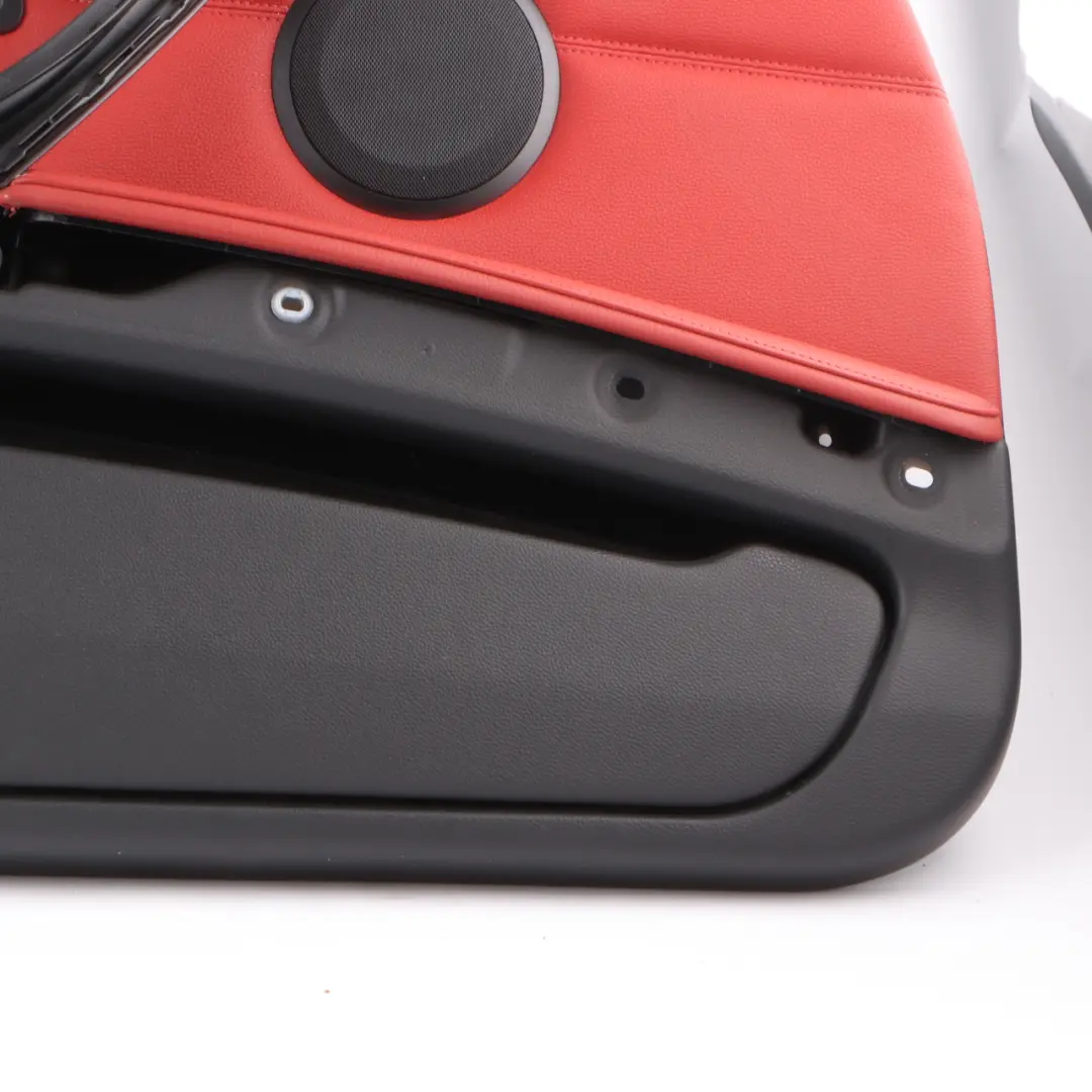 Door Card Front Left N/S Cover Trim Panel Lining Red Leather to BMW E92 E93 with Part number 7219051 BMW E92 E93 Door Card Front Left N/S Cover Trim Panel Lining Red Leather - SKU rhd-7219051-1 - Part number 7219051