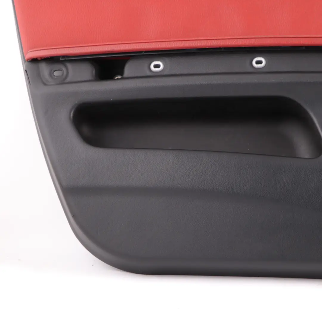 Door Card Front Left N/S Cover Trim Panel Lining Red Leather to BMW E92 E93 with Part number 7219051 BMW E92 E93 Door Card Front Left N/S Cover Trim Panel Lining Red Leather - SKU rhd-7219051-2 - Part number 7219051