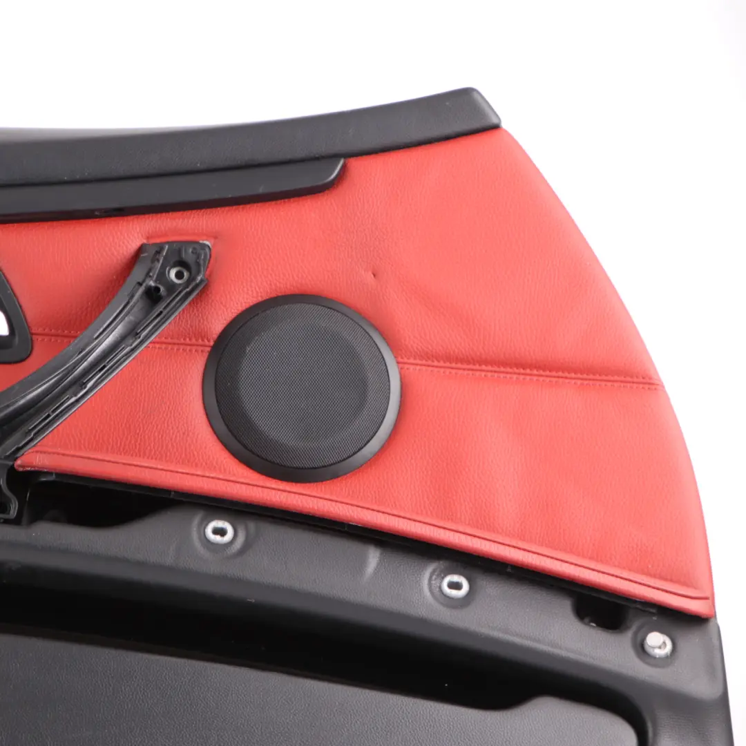 Door Card Front Left N/S Cover Trim Panel Lining Red Leather to BMW E92 E93 with Part number 7219051 BMW E92 E93 Door Card Front Left N/S Cover Trim Panel Lining Red Leather - SKU rhd-7219051-2 - Part number 7219051