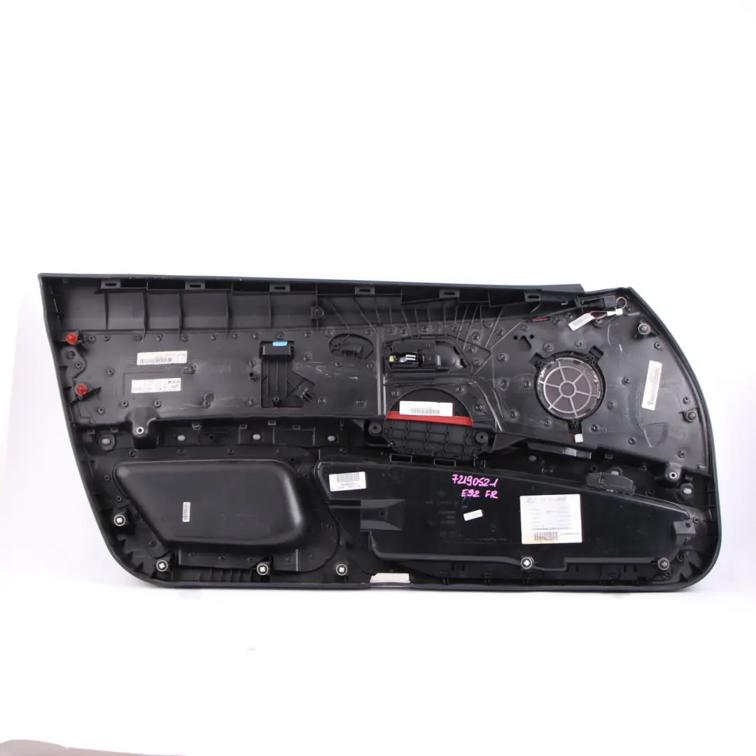 Door Card Front Right O/S Cover Trim Panel Lining Red Leather to BMW E92 E93 with Part number 7219052 BMW E92 E93 Door Card Front Right O/S Cover Trim Panel Lining Red Leather - SKU rhd-7219052-1 - Part number 7219052