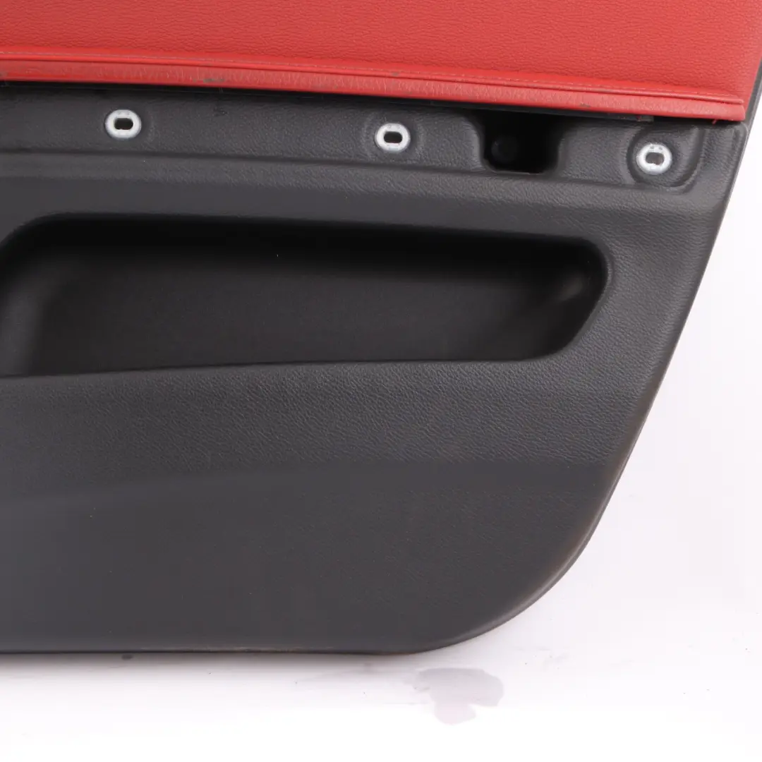 Door Card Front Right O/S Cover Trim Panel Lining Red Leather to BMW E92 E93 with Part number 7219052 BMW E92 E93 Door Card Front Right O/S Cover Trim Panel Lining Red Leather - SKU rhd-7219052-1 - Part number 7219052