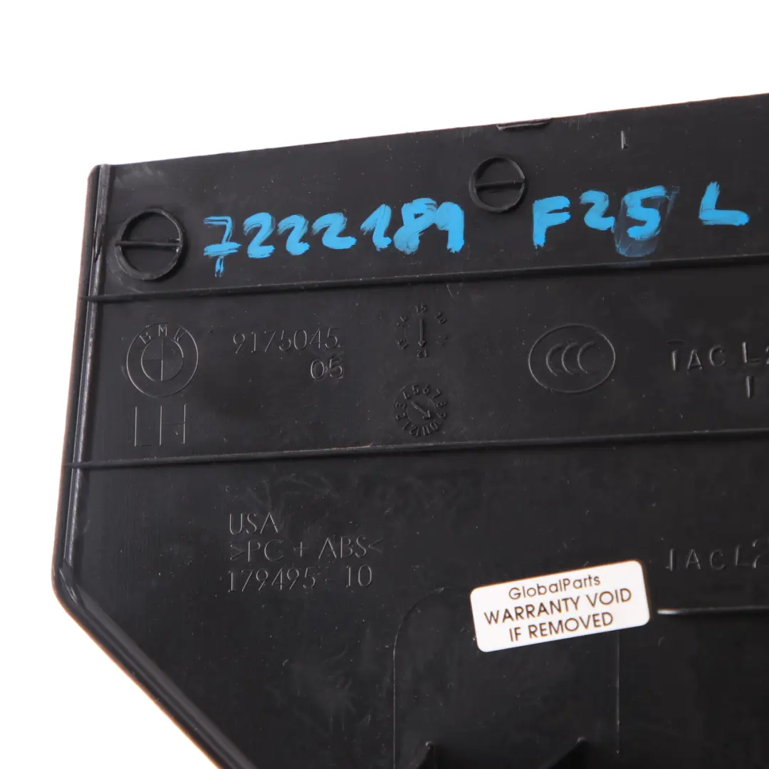 Trim Panel BMW X3 F25 X4 F26 Lateral Cover Bottom Front Left N/S Black 9175045 to with Part number 7222189 Trim Panel BMW X3 F25 X4 F26 Lateral Cover Bottom Front Left N/S Black 9175045 - SKU rhd-7222189 - Part number 7222189