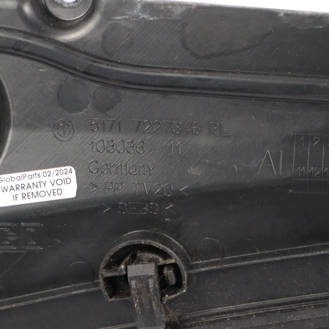 Scuttle Panel BMW F06 F12 F13 Windscreen Windshield Cover Plate Trim to with Part number 7227346 Scuttle Panel BMW F06 F12 F13 Windscreen Windshield Cover Plate Trim - SKU rhd-7227346 - Part number 7227346