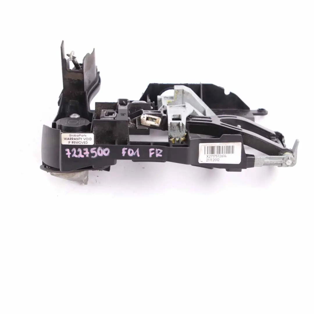 Door Handle Carrier Base Outside Front Right O/S Lock Catch to BMW F01 F02 with Part number 7227500 BMW F01 F02 Door Handle Carrier Base Outside Front Right O/S Lock Catch - SKU rhd-7227500 - Part number 7227500