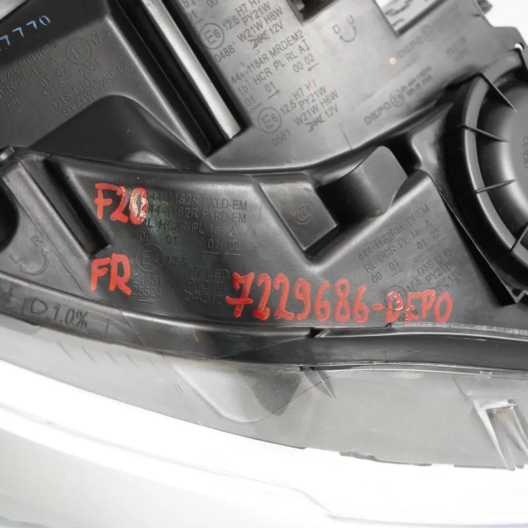 Headlight Lamp BMW F20 F21 Light Front Right O/S DEPO to with Part number 7229686 Headlight Lamp BMW F20 F21 Light Front Right O/S DEPO - SKU rhd-7229686-DEPO - Part number 7229686