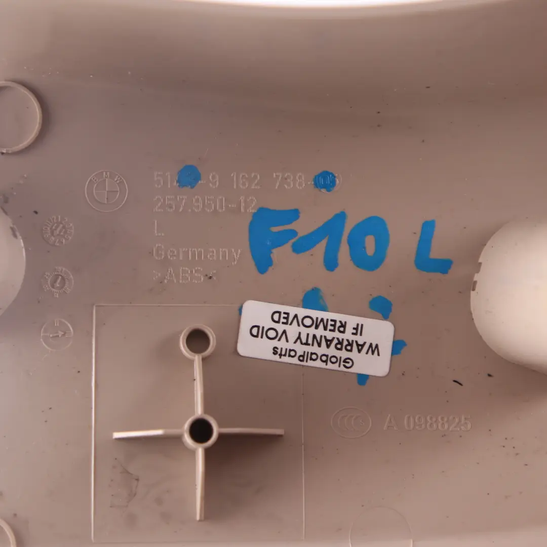 Lateral Trim Panel Bottom Front Right O/S Cover Oyster 1 9162738 to BMW F10 F11 with Part number 7230120 BMW F10 F11 Lateral Trim Panel Bottom Front Right O/S Cover Oyster 1 9162738 - SKU rhd-7230120-1 - Part number 7230120