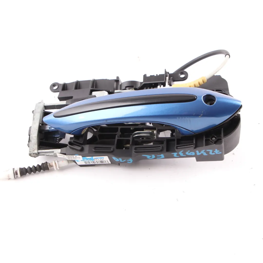 Door Handle BMW F10 F11 F01 Front Right O/S Grab Monte Carlo Blue B05 to with Part number 7231932 Door Handle BMW F10 F11 F01 Front Right O/S Grab Monte Carlo Blue B05 - SKU rhd-7231932-MCB - Part number 7231932