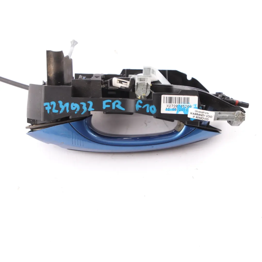 Door Handle BMW F10 F11 F01 Front Right O/S Grab Monte Carlo Blue B05 to with Part number 7231932 Door Handle BMW F10 F11 F01 Front Right O/S Grab Monte Carlo Blue B05 - SKU rhd-7231932-MCB - Part number 7231932