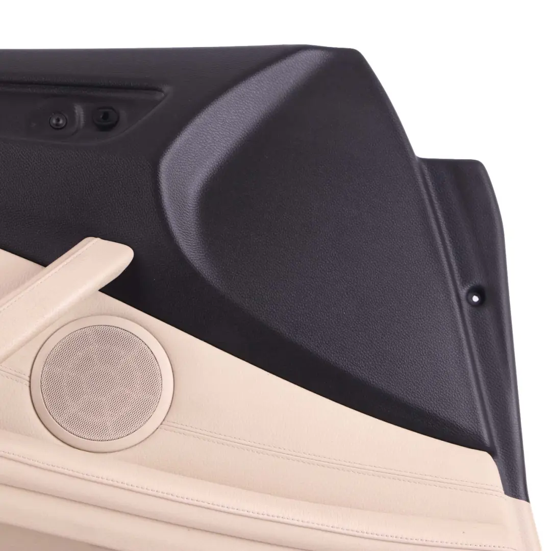 Front Left N/S Door Card Trim Panel Leather Cream Beige to BMW 5 E60 E61 LCI with Part number 7233425 BMW 5 E60 E61 LCI Front Left N/S Door Card Trim Panel Leather Cream Beige - SKU rhd-7233425 - Part number 7233425