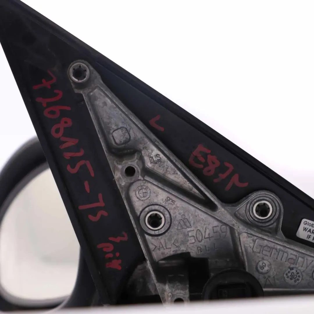 Wing Mirror BMW E87 M Sport Power Fold Auto Dip Left N/S Titansilber Silver 354 to with Part number 7189879 Wing Mirror BMW E87 M Sport Power Fold Auto Dip Left N/S Titansilber Silver 354 - SKU rhd-7234235-TS - Part number 7189879