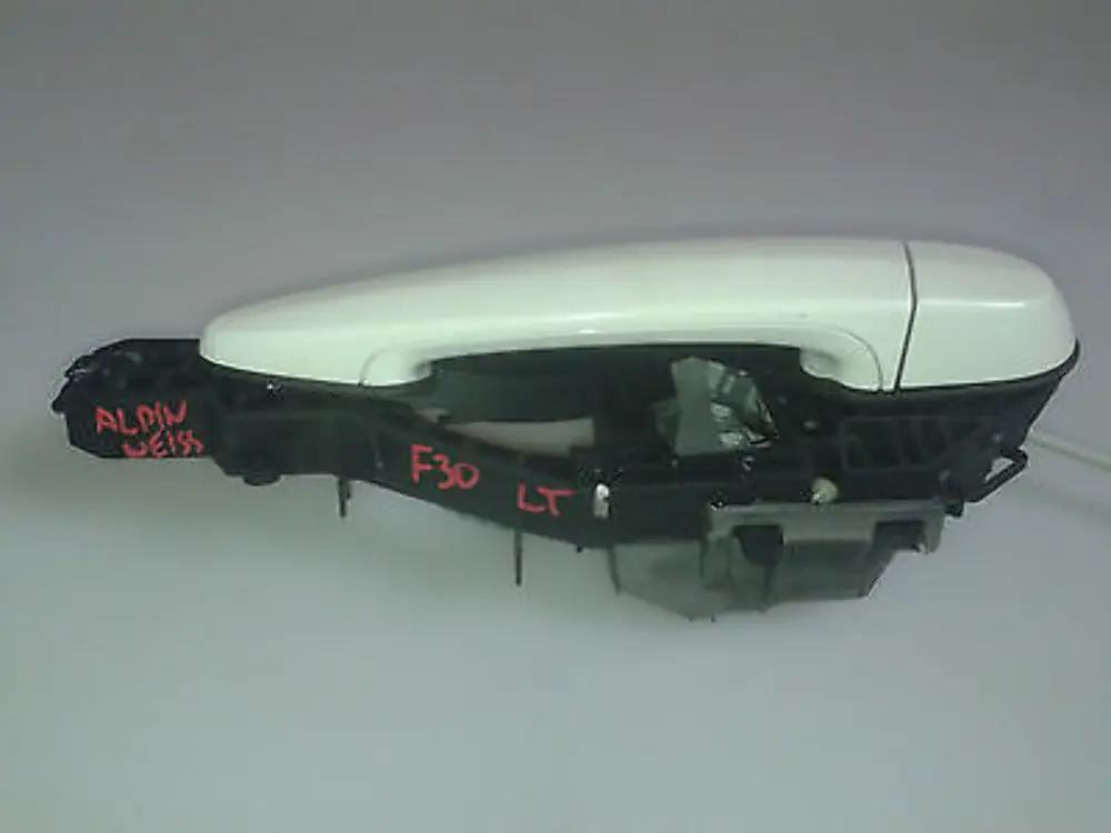 BMW 3 SERIES F30 F31 F80 M3 Door handle rear left N/S ALPINWEISS WHITE - SKU rhd-7242567-AW - Part number 51227332267