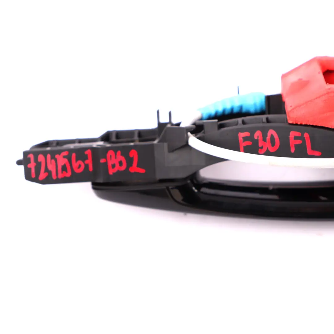 Front Left Outside Door Grab Handle N/S Black Sapphire 475 to BMW 3 F30 F31 2 with Part number 7242567 BMW 3 F30 F31 2 Front Left Outside Door Grab Handle N/S Black Sapphire 475 - SKU rhd-7242567-BS2 - Part number 7242567