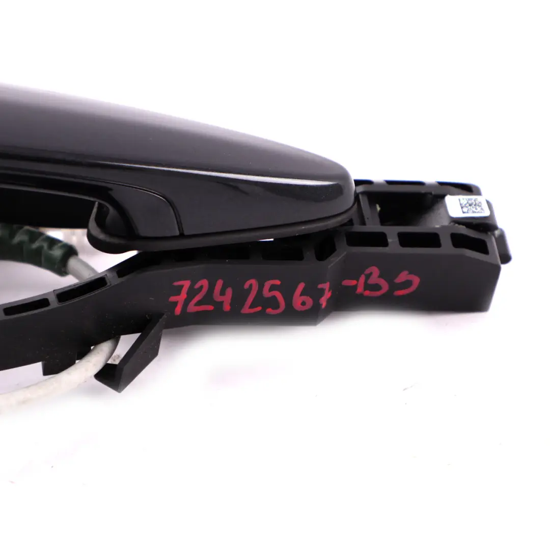 BMW 3 Series F30 F80 M3 Front Left Door N/S Complete Grab Handle Black Sapphire - SKU rhd-7242567-BS - Part number 7242567