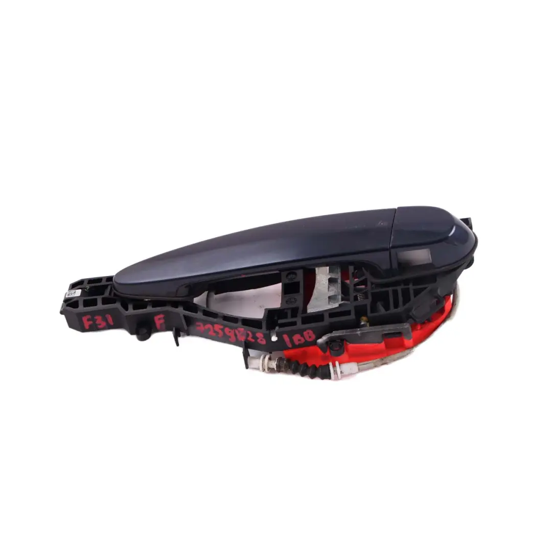 Front Left Outside Door Grab Handle N/S Imperial Blau Brillant Blue to BMW F30 F31 with Part number 7242567 BMW F30 F31 Front Left Outside Door Grab Handle N/S Imperial Blau Brillant Blue - SKU rhd-7242567-IBB - Part number 7242567