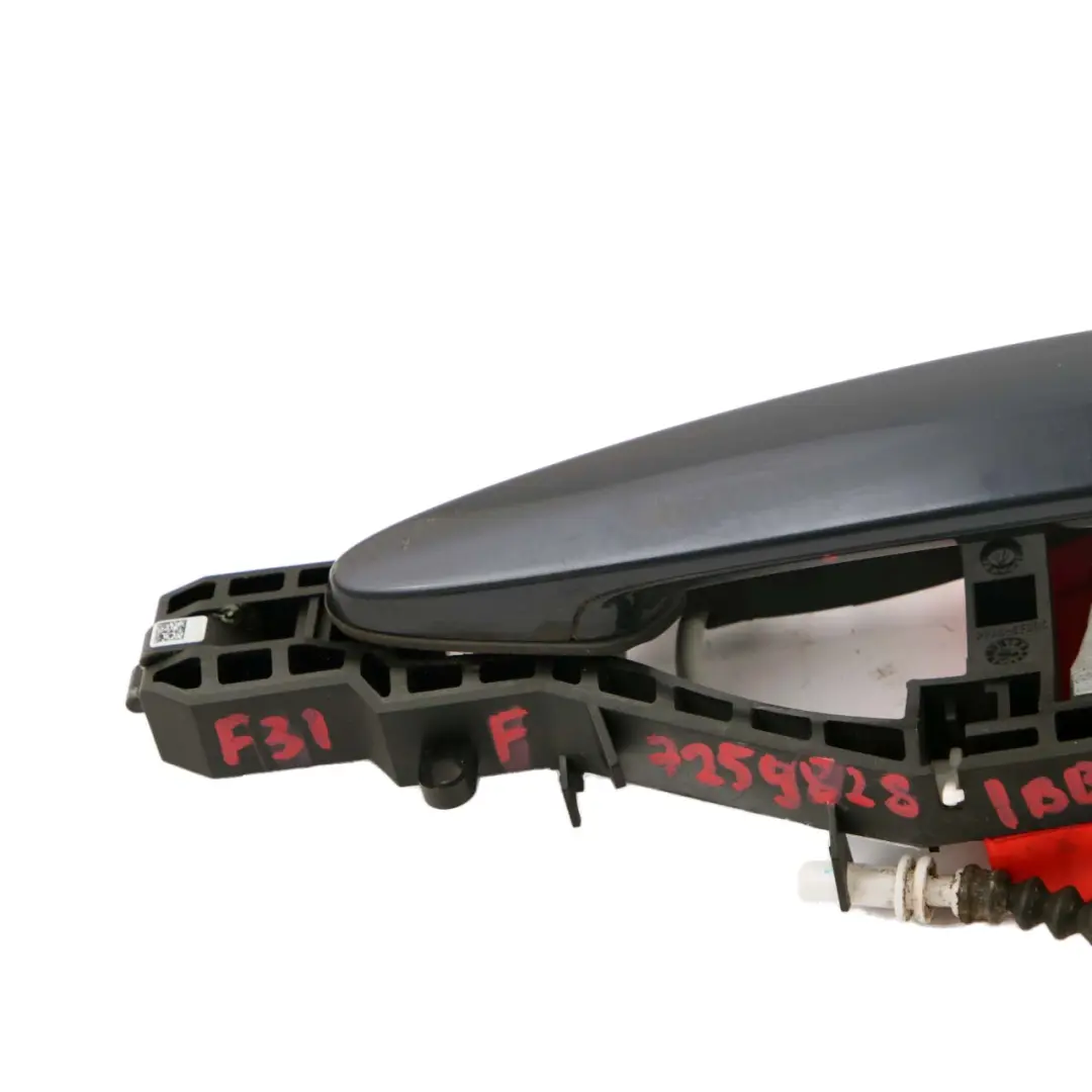 Front Left Outside Door Grab Handle N/S Imperial Blau Brillant Blue to BMW F30 F31 with Part number 7242567 BMW F30 F31 Front Left Outside Door Grab Handle N/S Imperial Blau Brillant Blue - SKU rhd-7242567-IBB - Part number 7242567