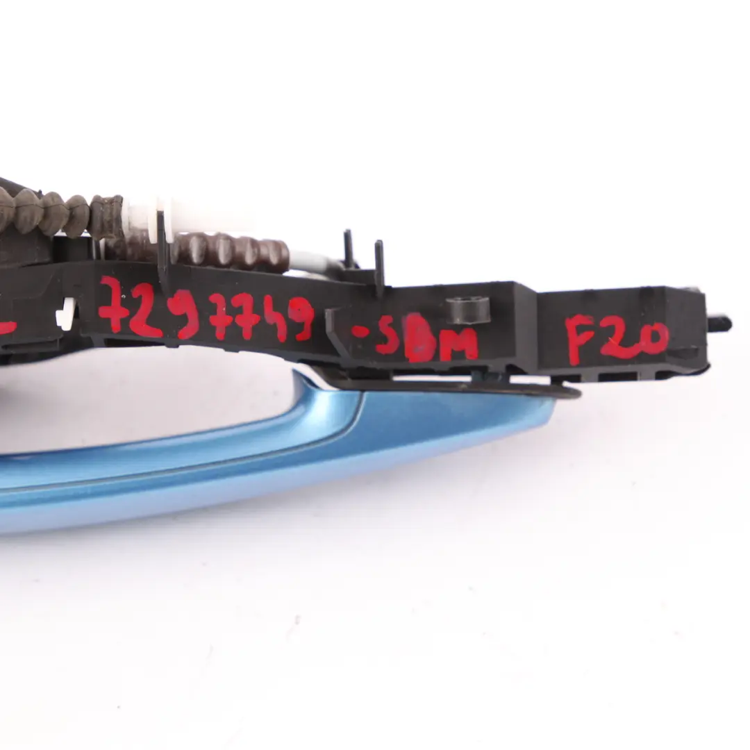 Door Grab Handle BMW F20 Front Left Outside N/S Seaside Blue Metallic C1R to with Part number 7242567 Door Grab Handle BMW F20 Front Left Outside N/S Seaside Blue Metallic C1R - SKU rhd-7242567-SBM - Part number 7242567