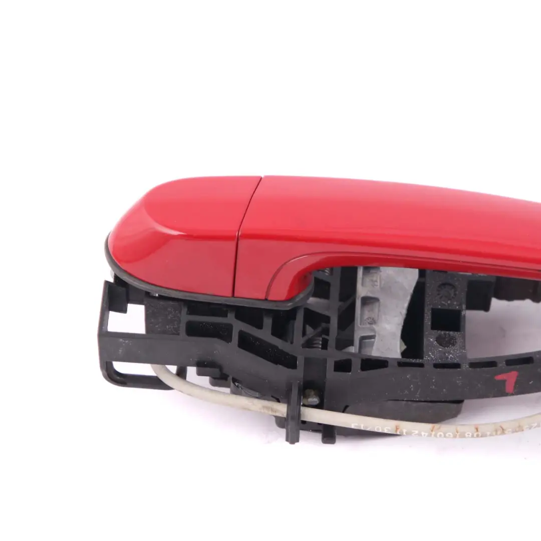 Outside Front Left Grab Handle Door N/S Karmesinrot Red A61 to BMW 1 Series F20 LCI with Part number 7242575 BMW 1 Series F20 LCI Outside Front Left Grab Handle Door N/S Karmesinrot Red A61 - SKU rhd-7242575-KAR1 - Part number 7242575