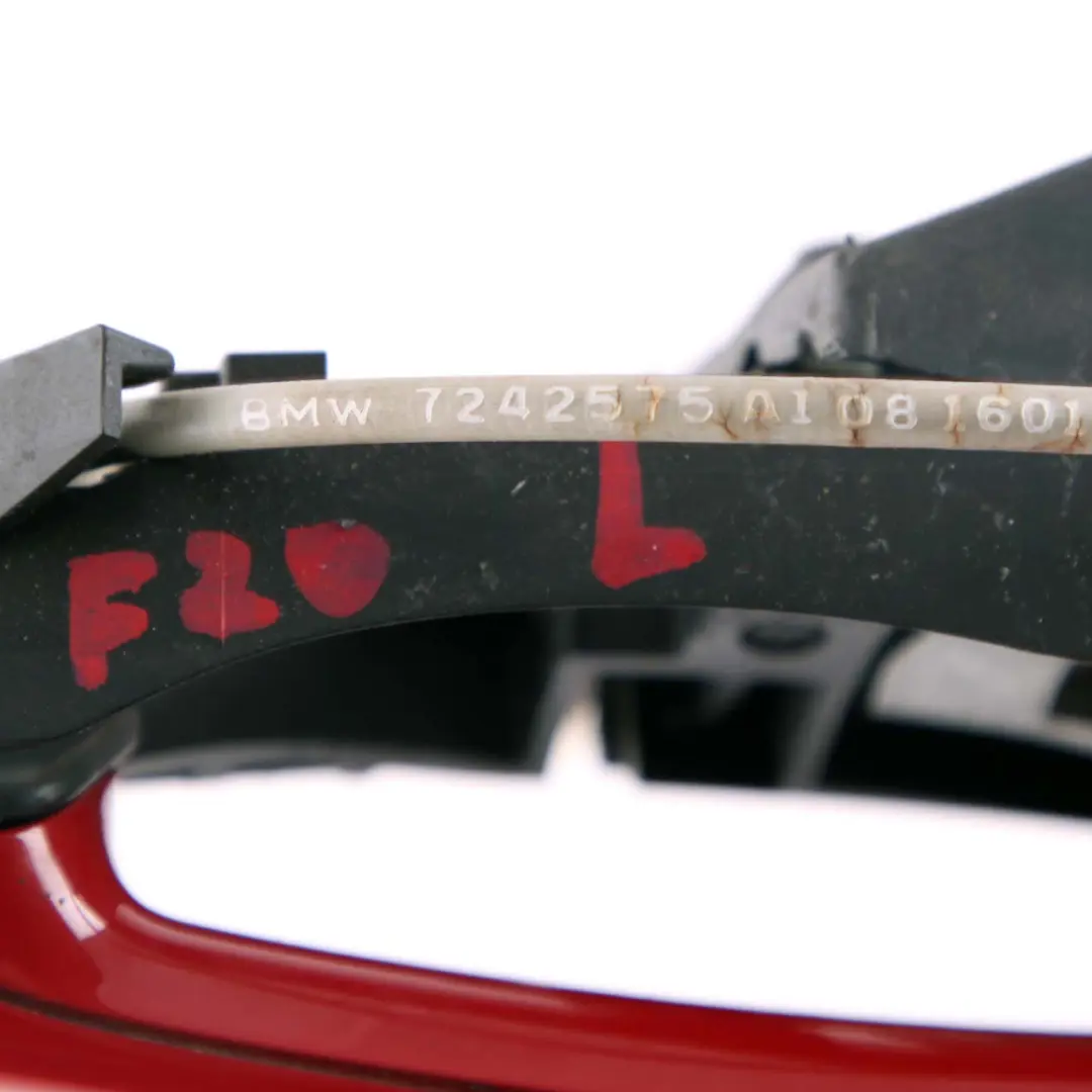 BMW 1 Series F20 LCI Outside Front Left Grab Handle Door N/S Karmesinrot Red A61 - SKU rhd-7242575-KAR1 - Part number 7242575