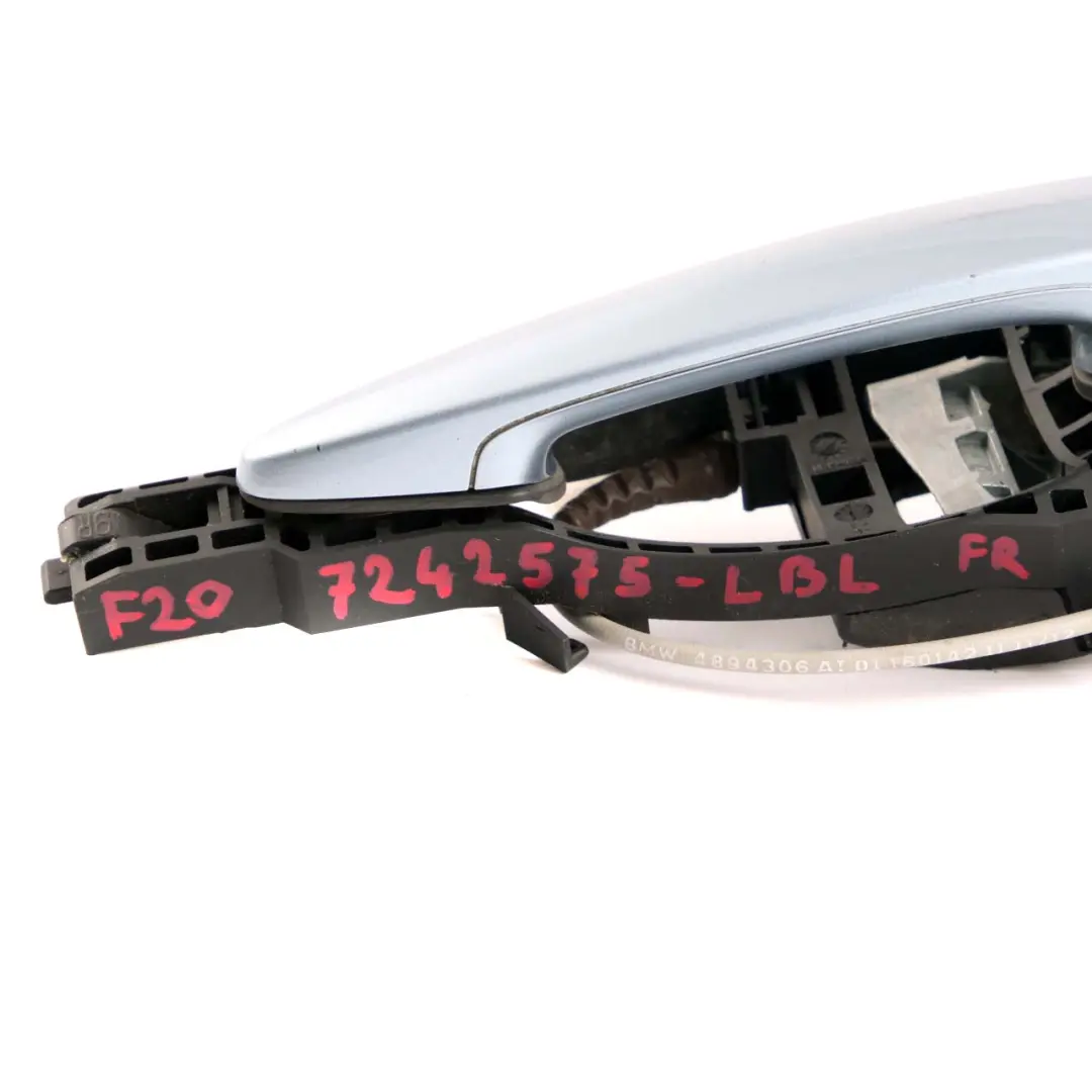 Complete Front Right Grab Handle O/S Liquid Blue Metallic B40 to BMW 1 Series F20 with Part number 7242575 BMW 1 Series F20 Complete Front Right Grab Handle O/S Liquid Blue Metallic B40 - SKU rhd-7242575-LBL - Part number 7242575