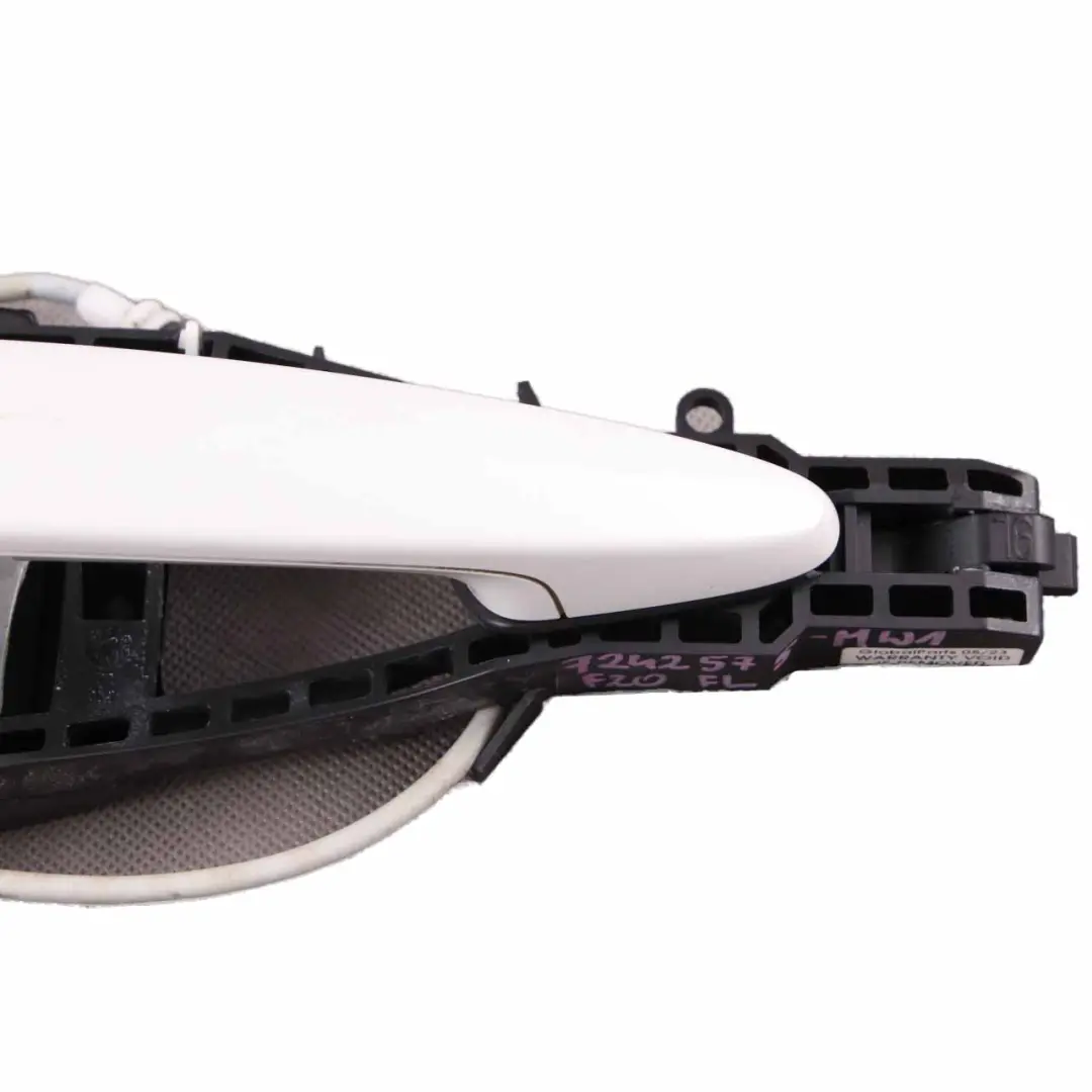 BMW F20 Grab Handle Door Front Left N/S Outside Mineralweiss Mineral White A96 - SKU rhd-7242575-MW1 - Part number 7242575