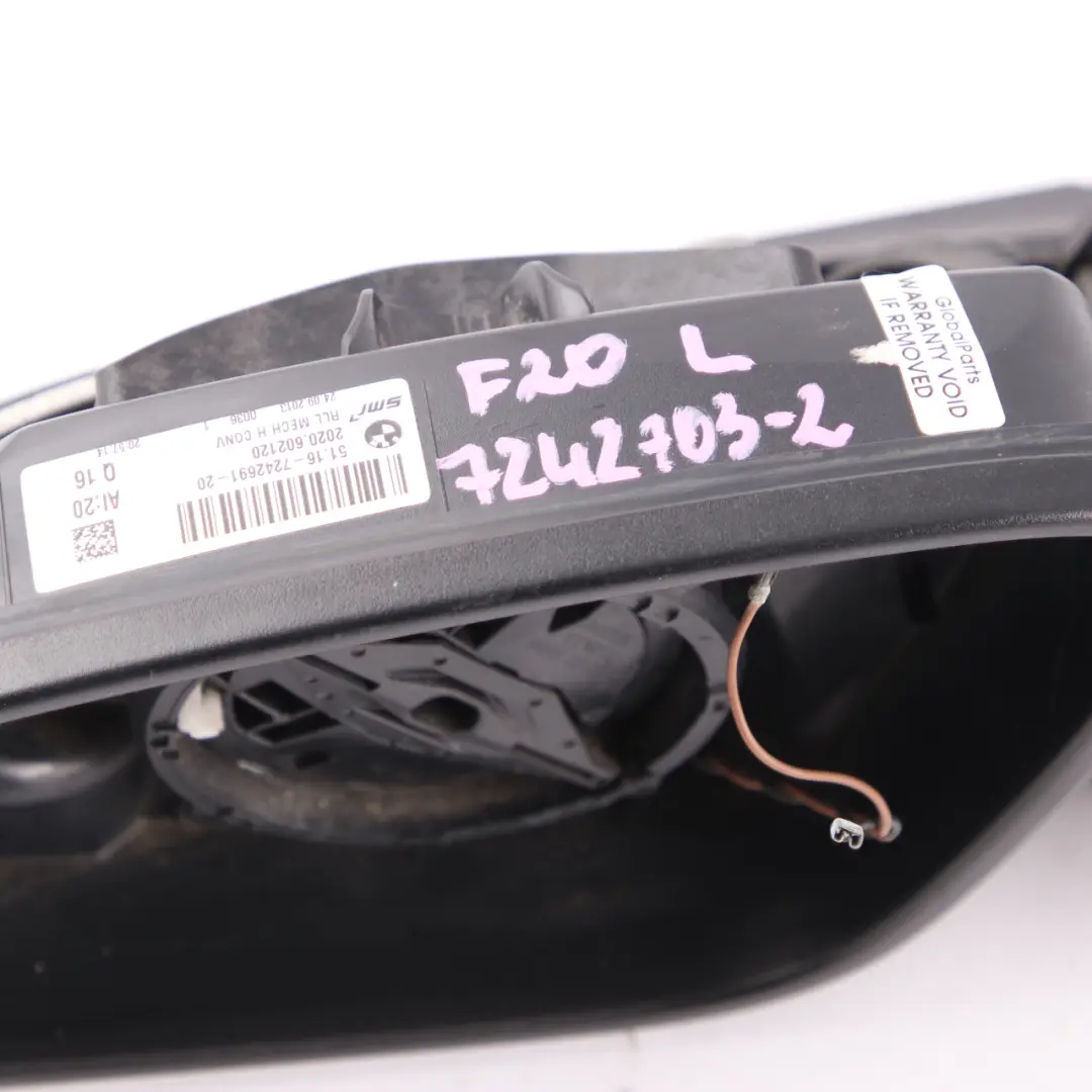 Wing Mirror BMW F20 LCI Base Heated Left N/S Door Outside to with Part number 7242703 Wing Mirror BMW F20 LCI Base Heated Left N/S Door Outside - SKU rhd-7242703-2 - Part number 7242703
