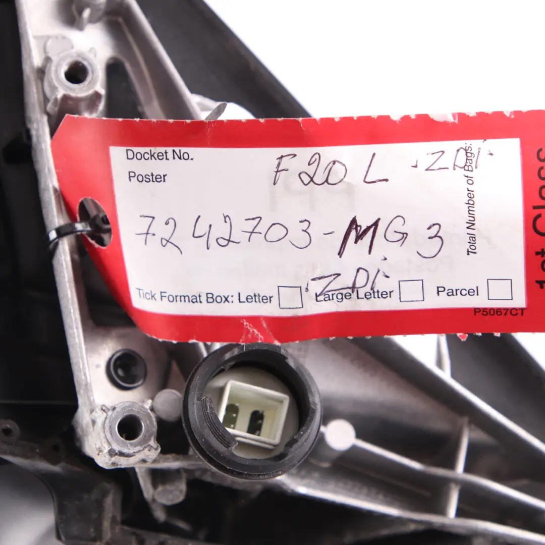 Wing Mirror Heated Door Left N/S Outside 6 Pin Mineral Grau Metallic B39 to BMW F20 with Part number 7242703 BMW F20 Wing Mirror Heated Door Left N/S Outside 6 Pin Mineral Grau Metallic B39 - SKU rhd-7242703-MG3 - Part number 7242703