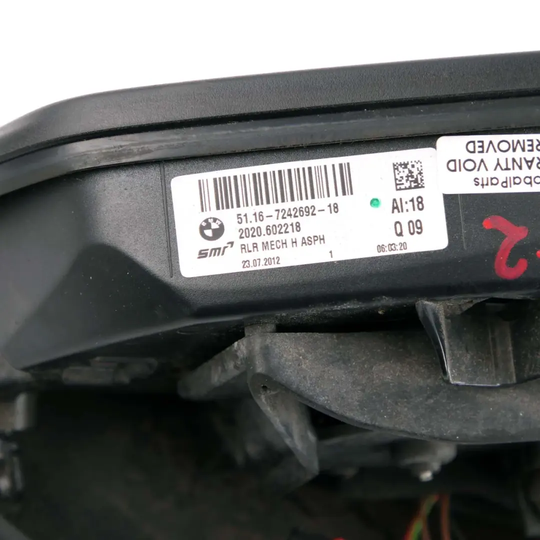 Heated Right Base Wing Mirror O/S to BMW 1 Series F20 F20N LCI 1 with Part number 7242704 BMW 1 Series F20 F20N LCI 1 Heated Right Base Wing Mirror O/S - SKU rhd-7242704-2 - Part number 7242704