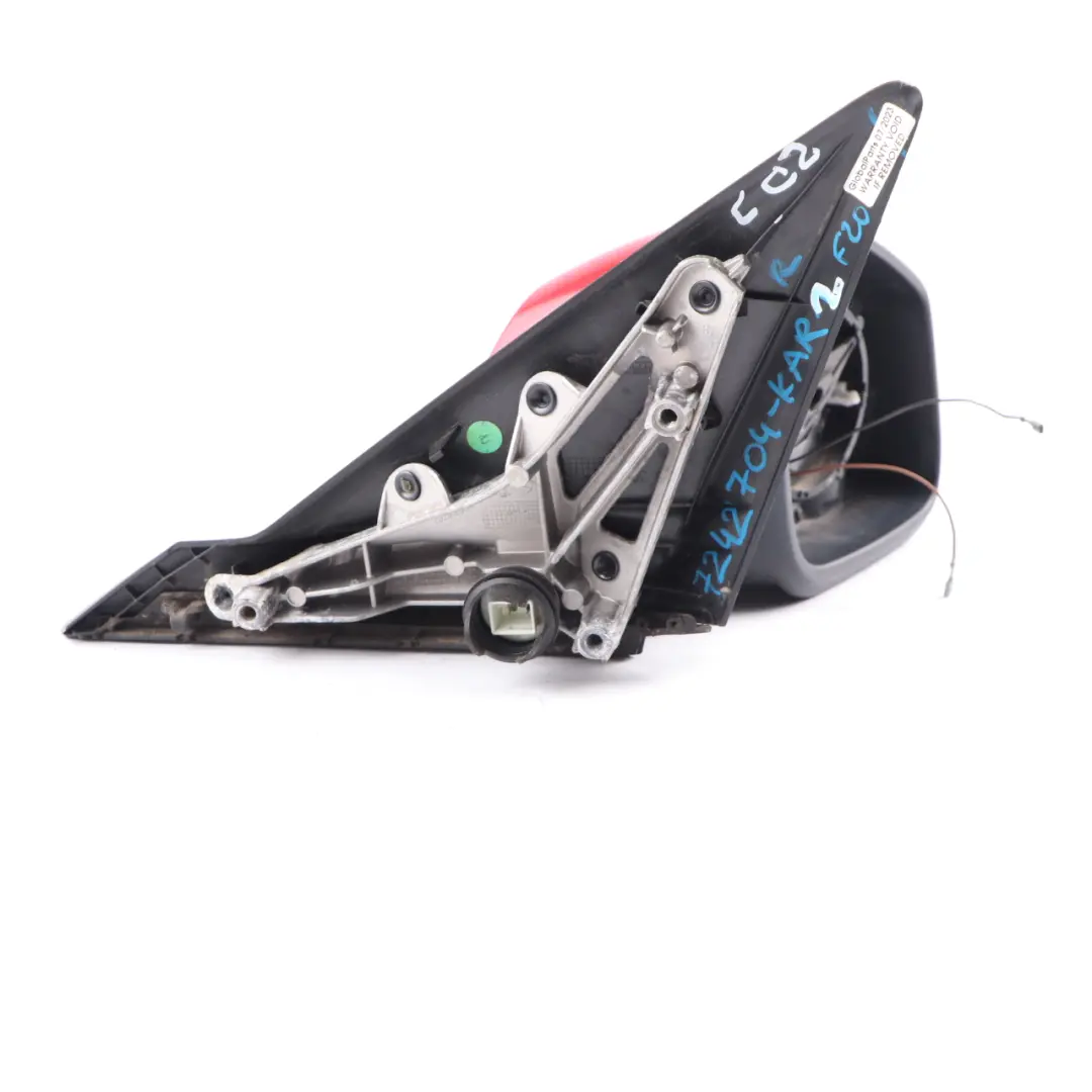 BMW F20 Wing Mirror Heated Right O/S Outside 6 Pins Karmesinrot Red A61 - SKU rhd-7242704-KAR2 - Part number 7242704